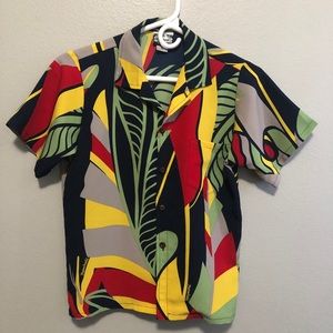 Manuheali'i Boys Tropical Aloha Shirt -size L